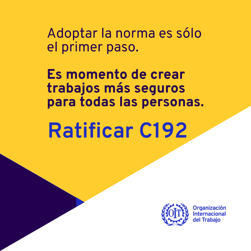OITAmericas's tweet photo. 🦠 Los peligros biológicos en el trabajo son reales.

🛡️ El Convenio 192 y la Recomendación 209 son las primeras normas internacionales que abordan específicamente estos peligros, estableciendo un marco mundial para proteger la salud de las personas trabajadoras.

#TrabajoDecente