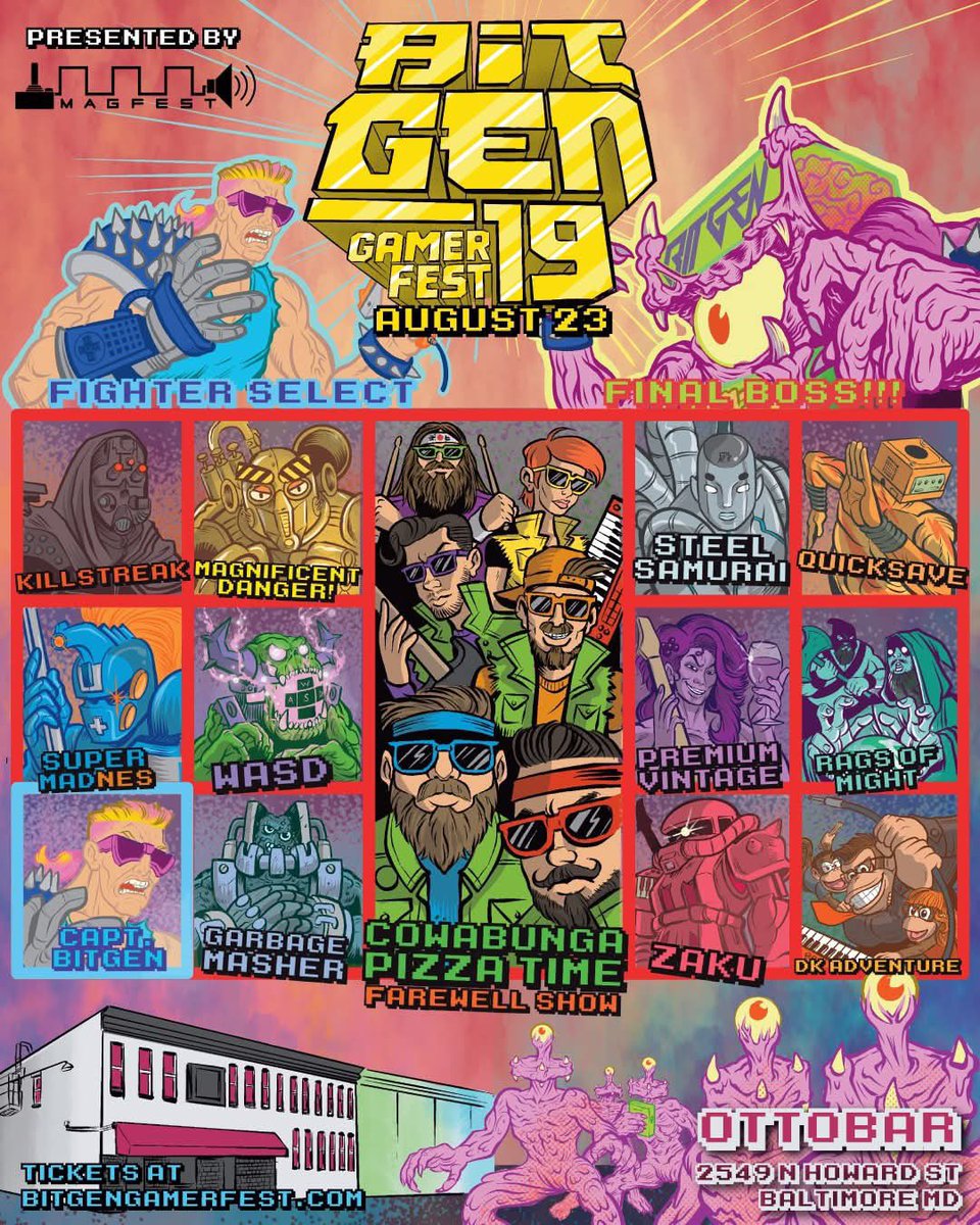 KillstreakUS's tweet image. 🚨🚨SHOW ALERT🚨🚨

We are pleased to announce that we are co-headlining BitGen GamerFest XIX, taking place on August 23rd in Baltimore, MD.

Excited to show the East Coast what GAMERCORE is all about 👾

Tickets on sale now: etix.com/ticket/p/82726…