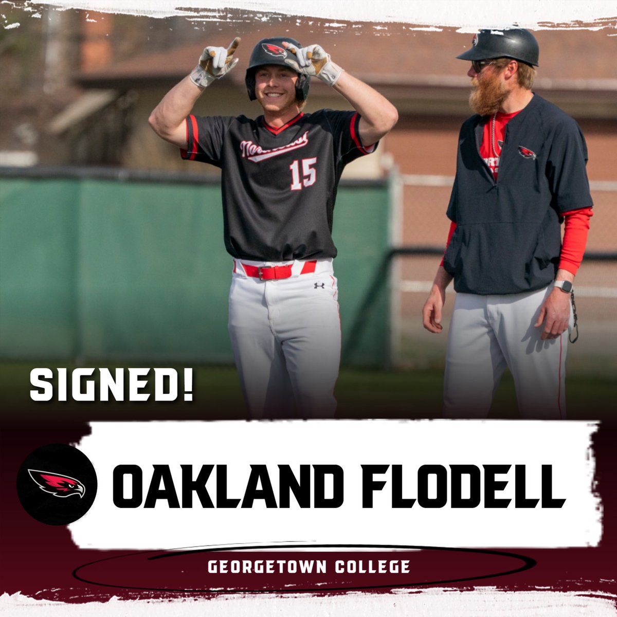 NortheastCCBSB's tweet image. ๐๐๐๐๐๐๐๐ to Northeast Baseball student-athlete Oakland Flodell on signing with Georgetown College in Georgetown, Kentucky! ๐
#ClawsDown | ๐ดโซ๏ธโช๏ธโพ๏ธ