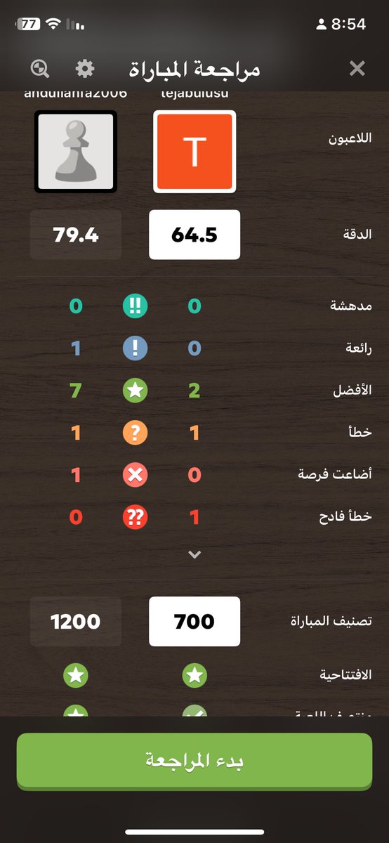 دقة 79 وتصنيف المباراة 1200 😎🩶