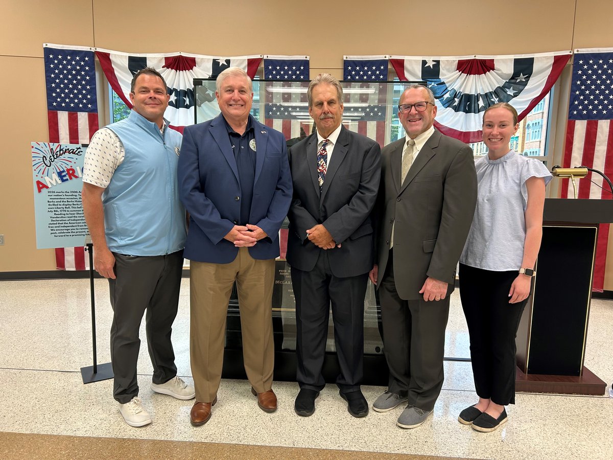 SenatorGebhard's tweet image. 🛎️ Did you know?
On July 8, 1776, the Berks County Liberty Bell rang across Berks County to assemble townsfolk and announce the newly adopted Declaration of Independence. Berks County held a special celebration in the Berks County Services Center to recognize the occasion.