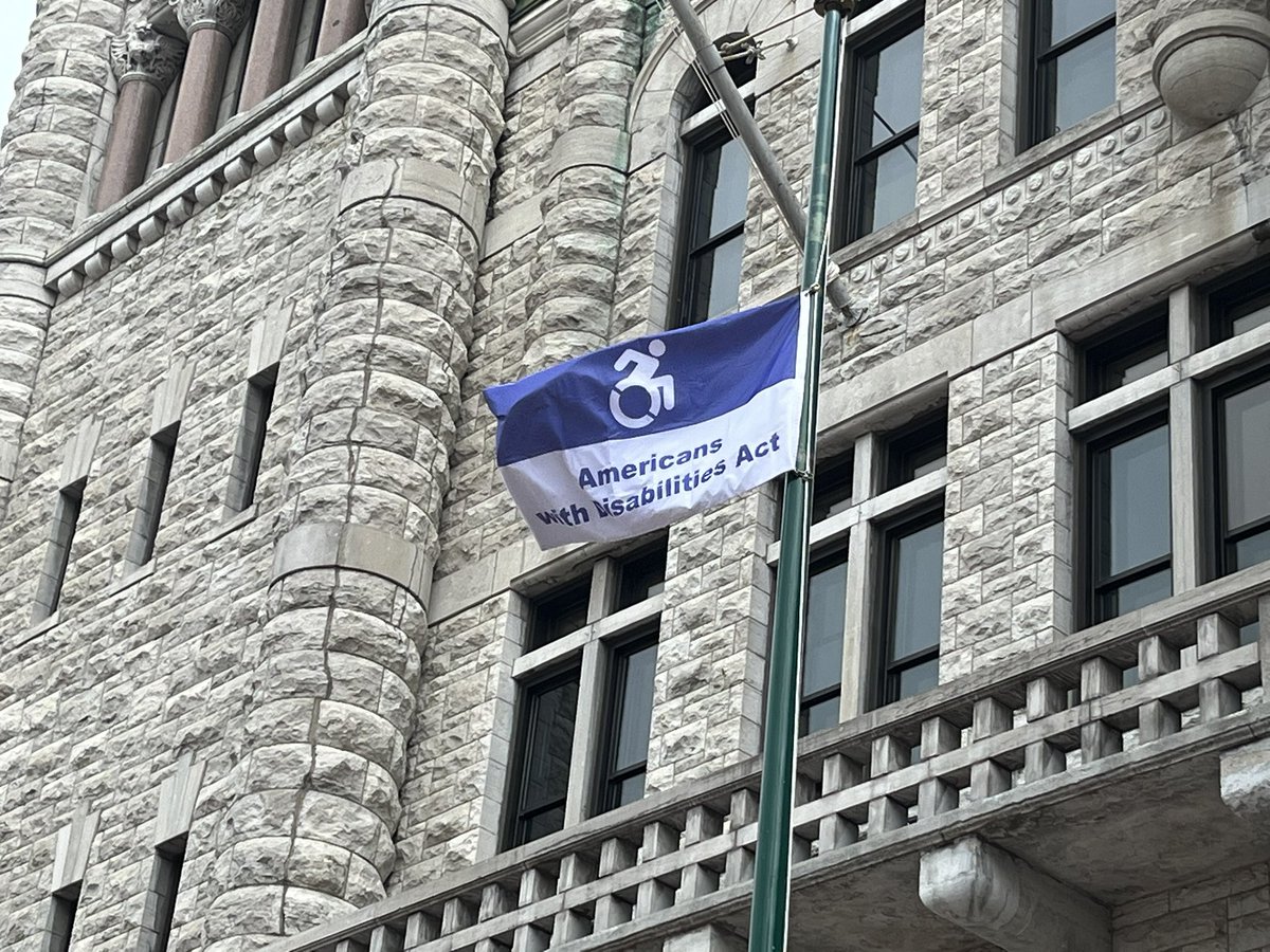 SyracuseAuditor's tweet image. Our cities only move when everyone can move together. That’s the special mission of the Americans with Disabilities Act and it’s just and critical 35 years later. Proud to be with our disability community advocates at City Hall to celebrate and support the work ahead.