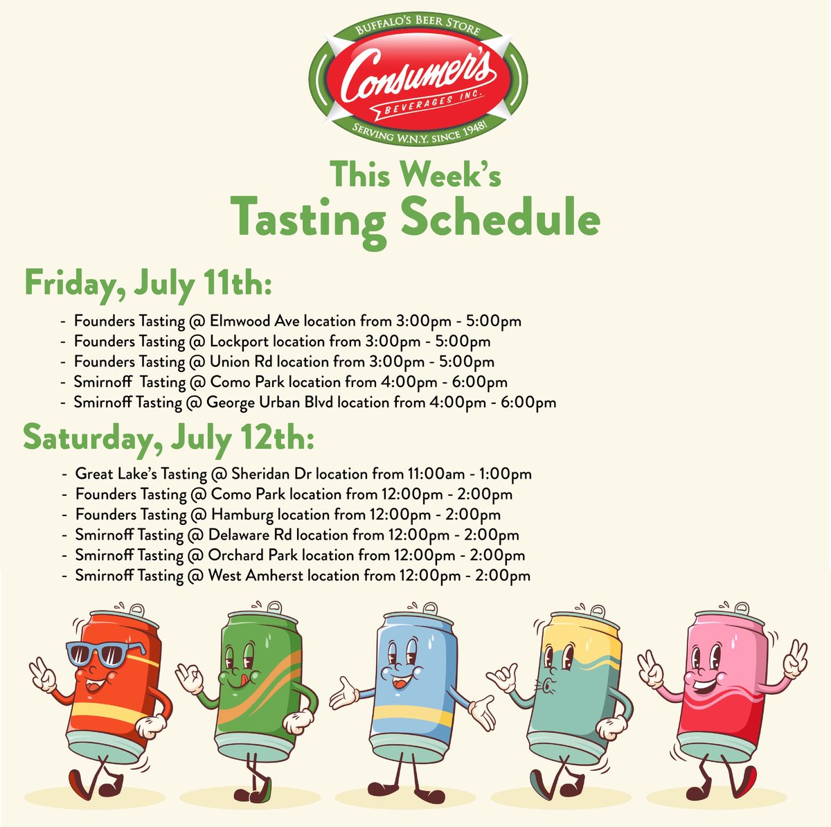 ConsumersBeer's tweet image. Come visit us and try your favorite beers!🍻 Who do you want to see on the tasting schedule next? Leave us a reply!
