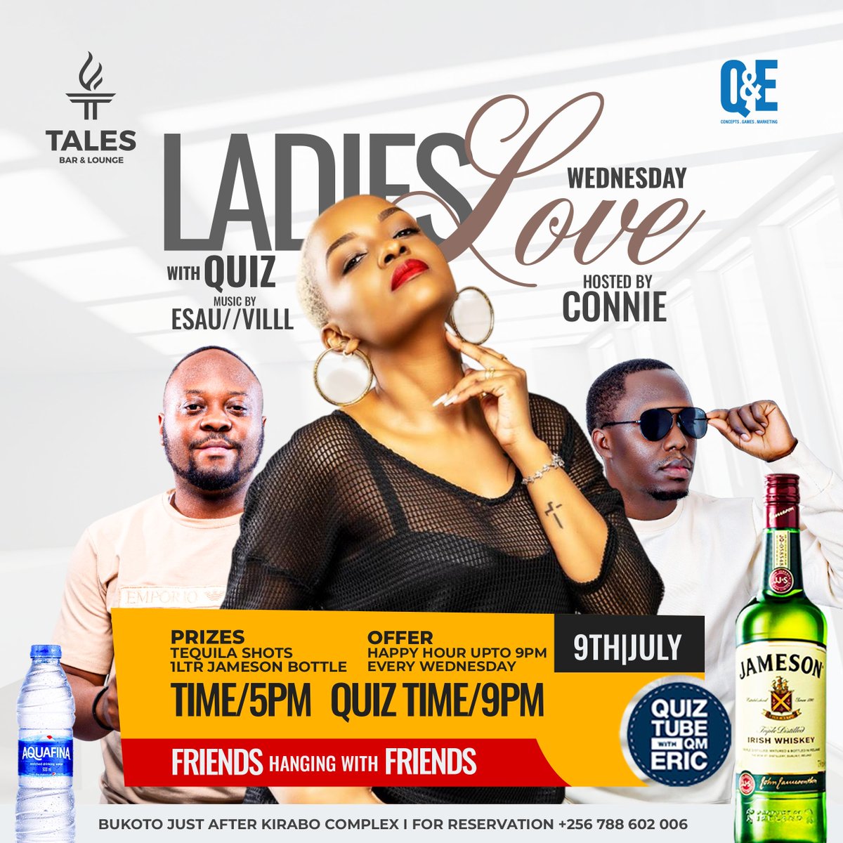 Tales Lounge Bukoto (@taleslounge_kla) on Twitter photo Quiz ni vibe, tequila ni prize ๐ฅ
Every round, a shot to win & the overall winner takes a whole Jameson bottle!
With tunes from <a href="/Villl_Deejay/">Villl Deejay</a> & DJ Esau
Plus, Happy Hour from 5โ9PM
Bring your brain, squad & drinking stomach.
Bookings: wa.me/256700564679
#TalesOfTheNight Quiz ni vibe, tequila ni prize ๐ฅ
Every round, a shot to win & the overall winner takes a whole Jameson bottle!
With tunes from <a href="/Villl_Deejay/">Villl Deejay</a> & DJ Esau
Plus, Happy Hour from 5โ9PM
Bring your brain, squad & drinking stomach.
Bookings: wa.me/256700564679
#TalesOfTheNight