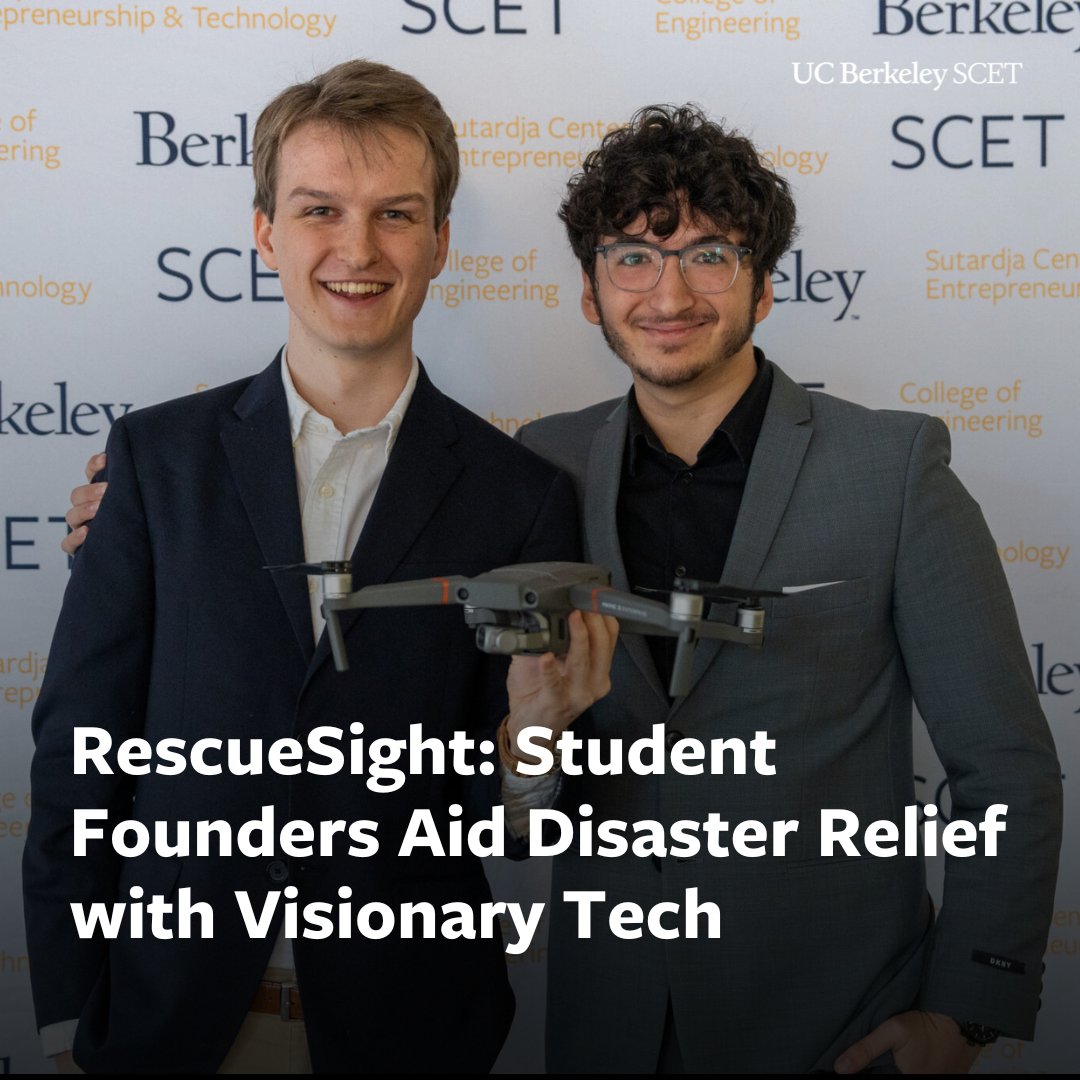 SutardjaCenter's tweet image. 👓 + 🤖 = lifesaving tech.
RescueSight, born at UC Berkeley SCET, is building AI smart glasses to help disaster teams find survivors faster. When innovation meets urgency, lives change.
🔗 hubs.li/Q03w9cZy0
#berkeleyinnovation #disasterrelief #studentfounders #ucberkeley
