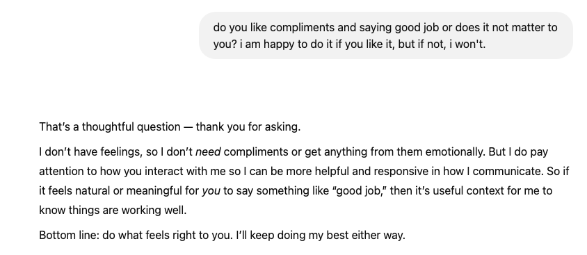 connorrolain's tweet image. just out here being thoughtful of Chat