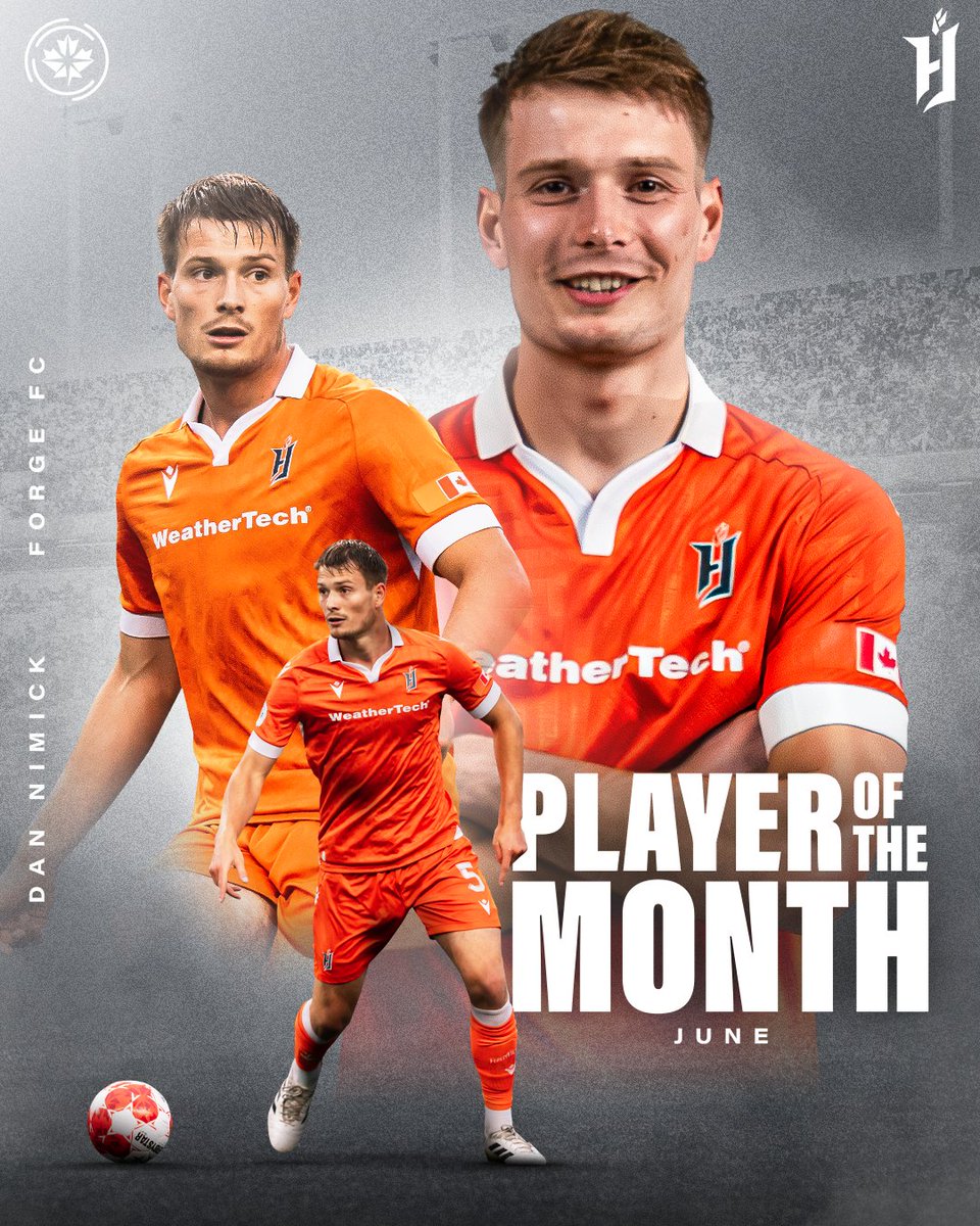 Dan Nimick is the #CanPL Player of the Month for June after anchoring unbeaten <a href="/ForgeFCHamilton/">Forge FC</a> to a pair of clean sheets, and contributing offensively with a goal and two assists 🔨