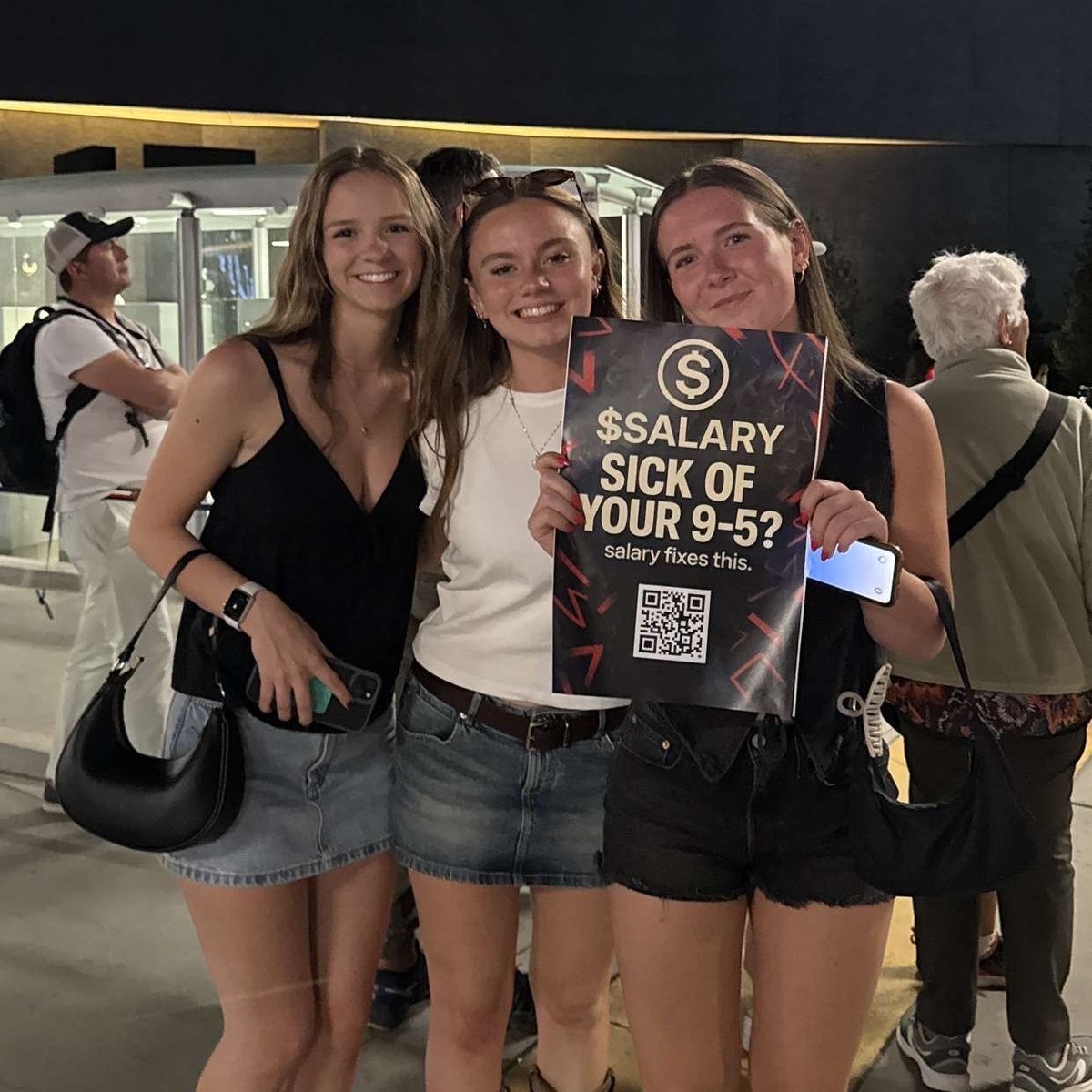 FCFNetwork's tweet image. The team was out spreading the good word of $salary last night at the most populated event in this city.
Next stop Belgium for Tomorrowland bringing the movement world wide. 🌍✈️
Give yourself a raise. $salary