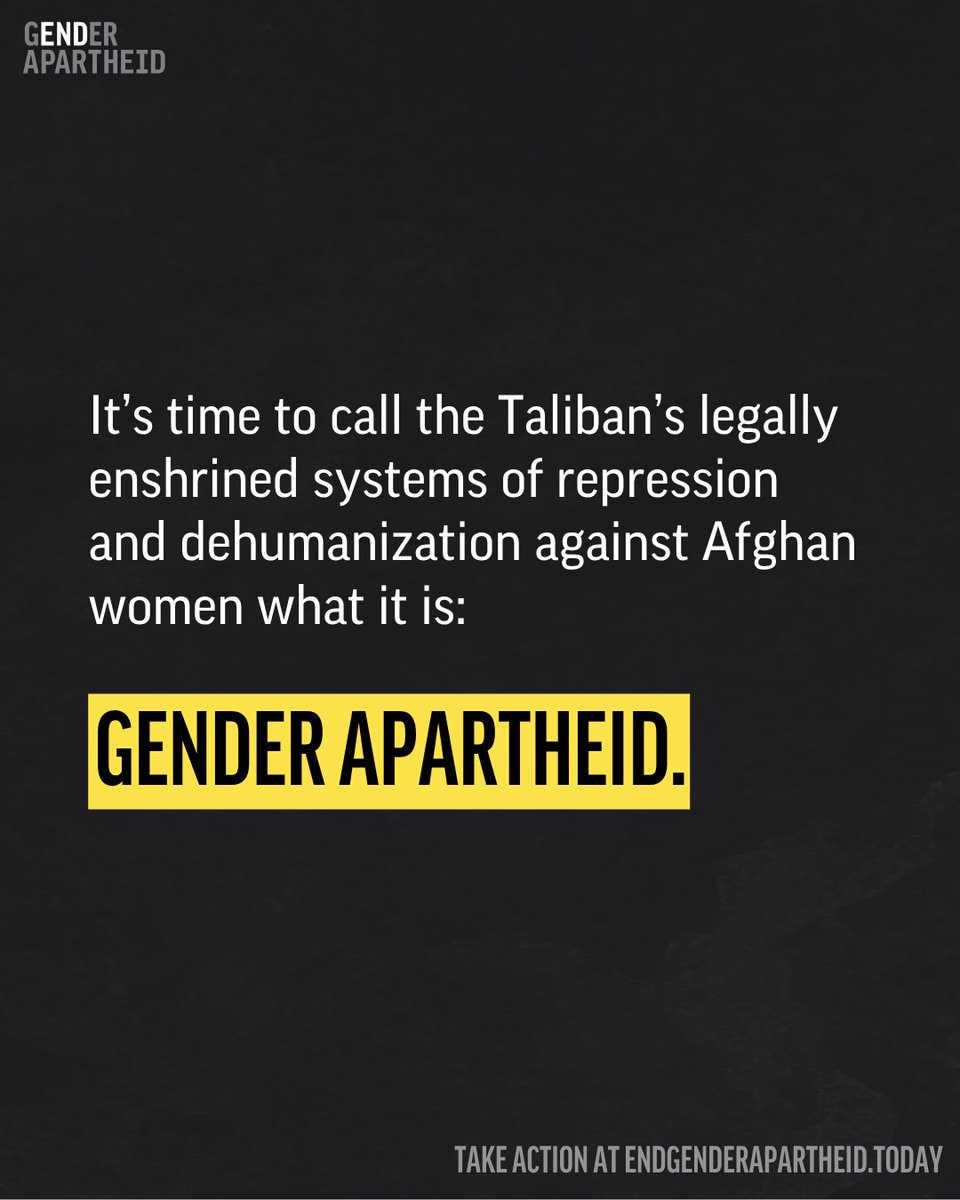 EGACampaign's tweet image. The End Gender Apartheid Campaign welcomes the ICC's issuance of arrest warrants for two leaders of the Taliban for the crime against humanity of persecution.
Read our statement below👇
#EndGenderApartheid