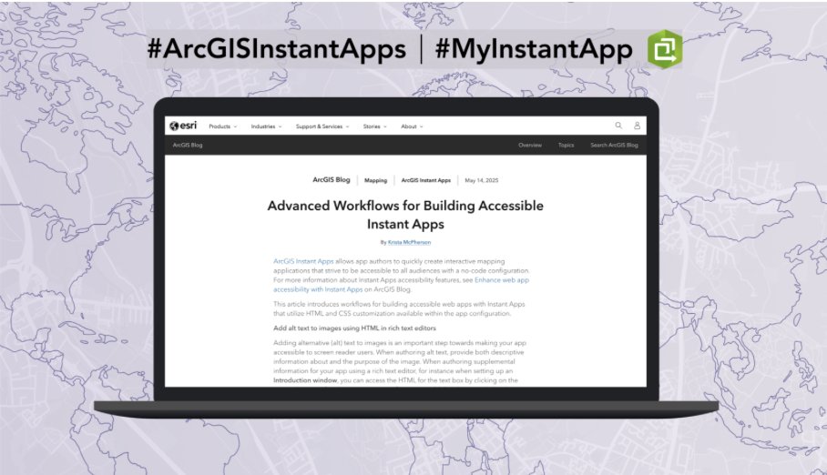 Check out this blog that explores how you can utilize advanced workflows in #ArcGISInstantApps to make your apps more accessible.  
 
Learn more: ow.ly/4EI250Wjl8h