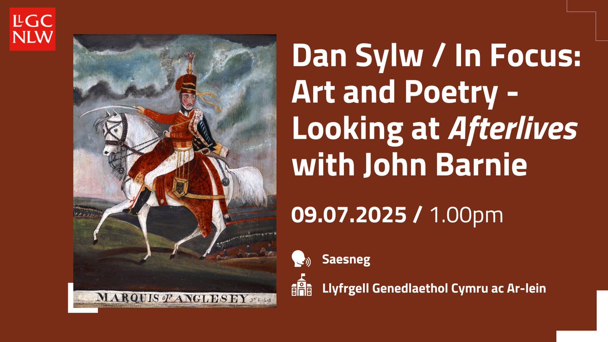 🖼️➡️📝 Beth sy’n digwydd pryd mae paentiadau’n tanio barddoniaeth?

Darganfyddwch yfory wrth i John Barnie rannu cerddi o’i gyfrol ‘Afterlives’, wedi ei hysbrydoli gan gasgliad celf Peter Lord.

🔗 llyfrgell.cymru/digwyddiadau
