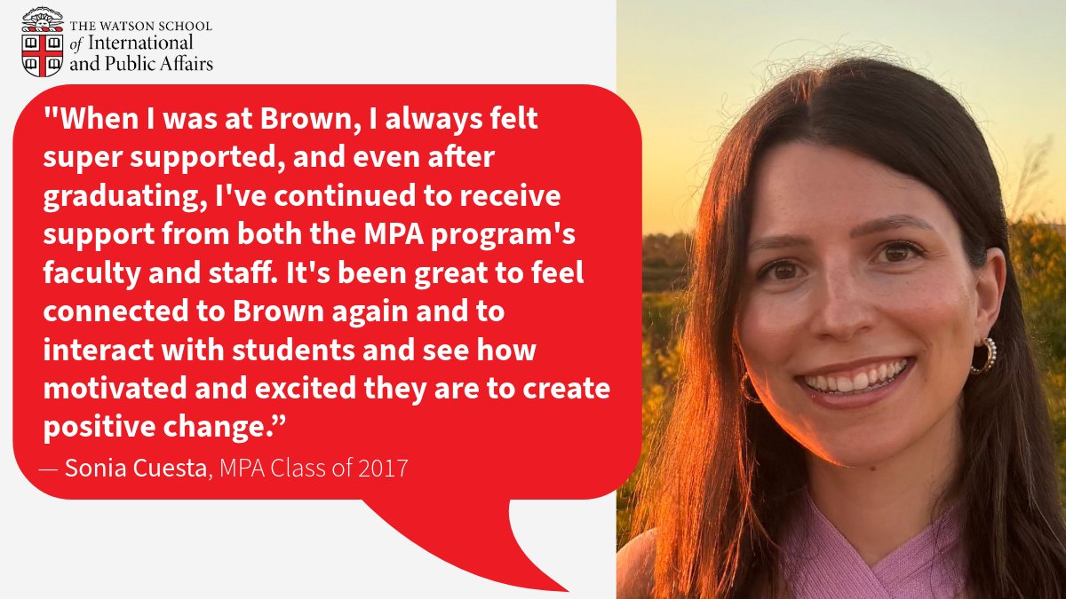 #AlumniSpotlight: Sonia Cuesta ’17 MPA, gave back this spring by supervising MPA students’ Policy In Action project. Now at the UN Office of the High Commissioner for Human Rights, she guided students as they created real-world deliverables for OHCHR.

ow.ly/F4iV50WjYqX