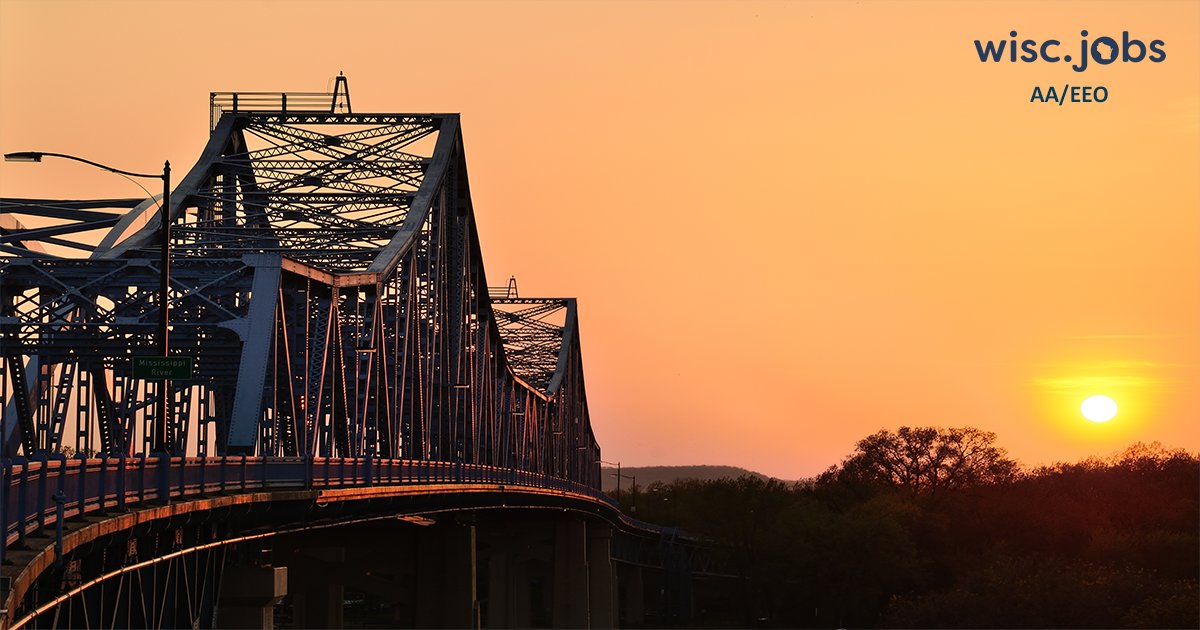 wiscjobs's tweet image. Dept of Transportation is hiring a #BridgeInspectionEngineer #MaintenanceEngineer to manage maintenance of bridges &amp;amp; transportation related structures in SW Region in #LaCrosseWI. $82-$108K/yr +bnfts. Apply by 7/13. #WIjobs #govjobs #EngJobs #PEjobs ow.ly/bVqN50WlYsx