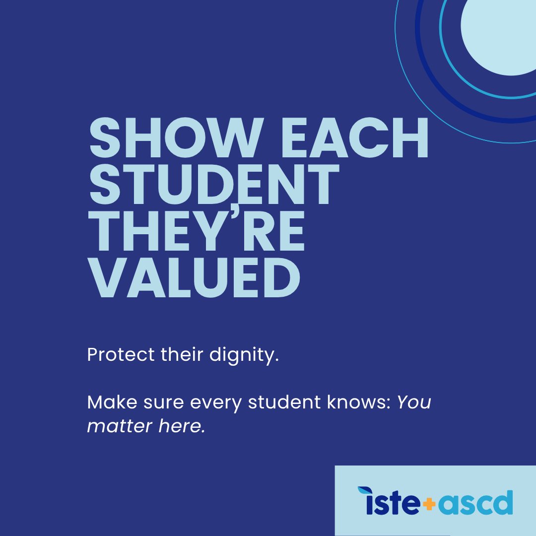 ISTE_ASCD's tweet photo. What’s one thing you could do tomorrow to strengthen a student’s sense of belonging?
Every interaction sends a signal. This article shares 4 key actions to help students feel valued, safe &amp; empowered. 👇
🔗 https://t.co/Kyxk7UyQF0
 #EdLeadership #JoyfulLearning #K12 https://t.co/7WOJf9q8qo