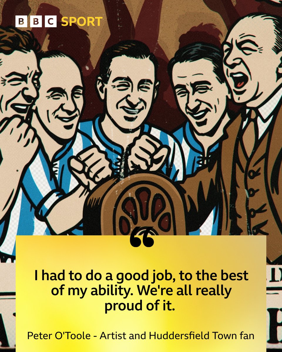 BBC Sport West Yorkshire (@bbcwys) on Twitter photo Peter O'Toole is a lifelong Huddersfield Town fan and graphic artist.
Hear how along with fellow fan and artist Sholto Smith they created the 'Thrice Champions' film for The Terriers' recent kit launch.
Listen <a href="/BBCSounds/">BBC Sounds</a> βΆοΈ bbc.in/40IaiKj
#HTAFC | #BBCFootball | Peter O'Toole is a lifelong Huddersfield Town fan and graphic artist.
Hear how along with fellow fan and artist Sholto Smith they created the 'Thrice Champions' film for The Terriers' recent kit launch.
Listen <a href="/BBCSounds/">BBC Sounds</a> βΆοΈ bbc.in/40IaiKj
#HTAFC | #BBCFootball |