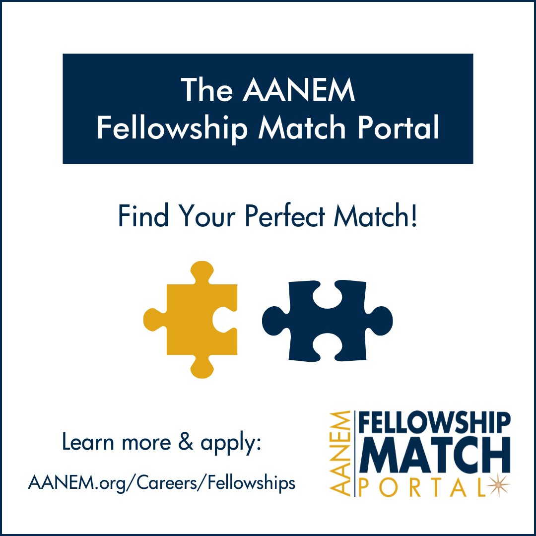 Still looking for your perfect neuromuscular fellowship match? 

There are fellowship positions open! 💪🧠

Reach out to institutions with unfilled positions through the AANEM Fellowship Match Portal to discuss opportunities:  ow.ly/s6q850WlTQb

#aanemmatch #nmfellowship