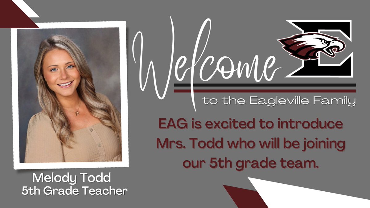 Welcome Mrs. Todd! <a href="/Tim_PedigoEAG/">Tim Pedigo</a> <a href="/EAG_LacyTallman/">Lacy Tallman</a> <a href="/EAGbrownj/">Jason W Brown</a>