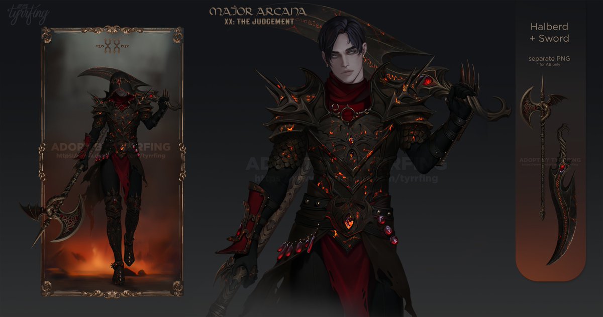 Tyrrfing's tweet image. Hello new #PortfolioDay
#PORTFOLIODAY2025!
I'm Tyrrfing, Digital illustrator creating Adopts.
I'm creating mythical and modern fantasy characters for you.
Your support is highly appreciated.