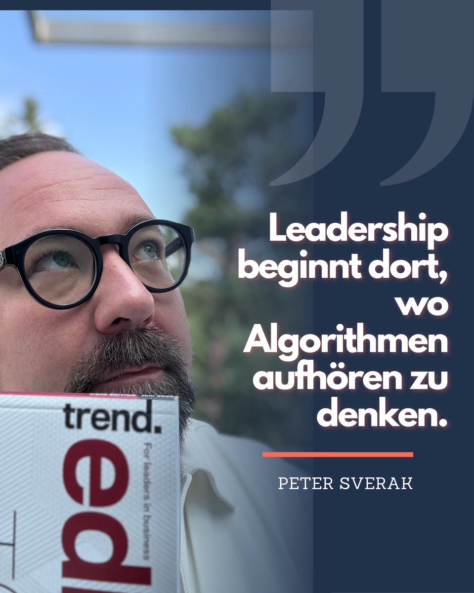 Warum erklärbare KI zur Chefsache wird – und wieso Verantwortung nicht an Maschinen delegiert werden kann.
👉 Mein Gastkommentar im <a href="/trendmagazin/">trend magazin</a>:

🔗 trend.at/tech/gastkomme…

#KI #Leadership #ExplainableAI #DigitalLeadership #CLevel #trend