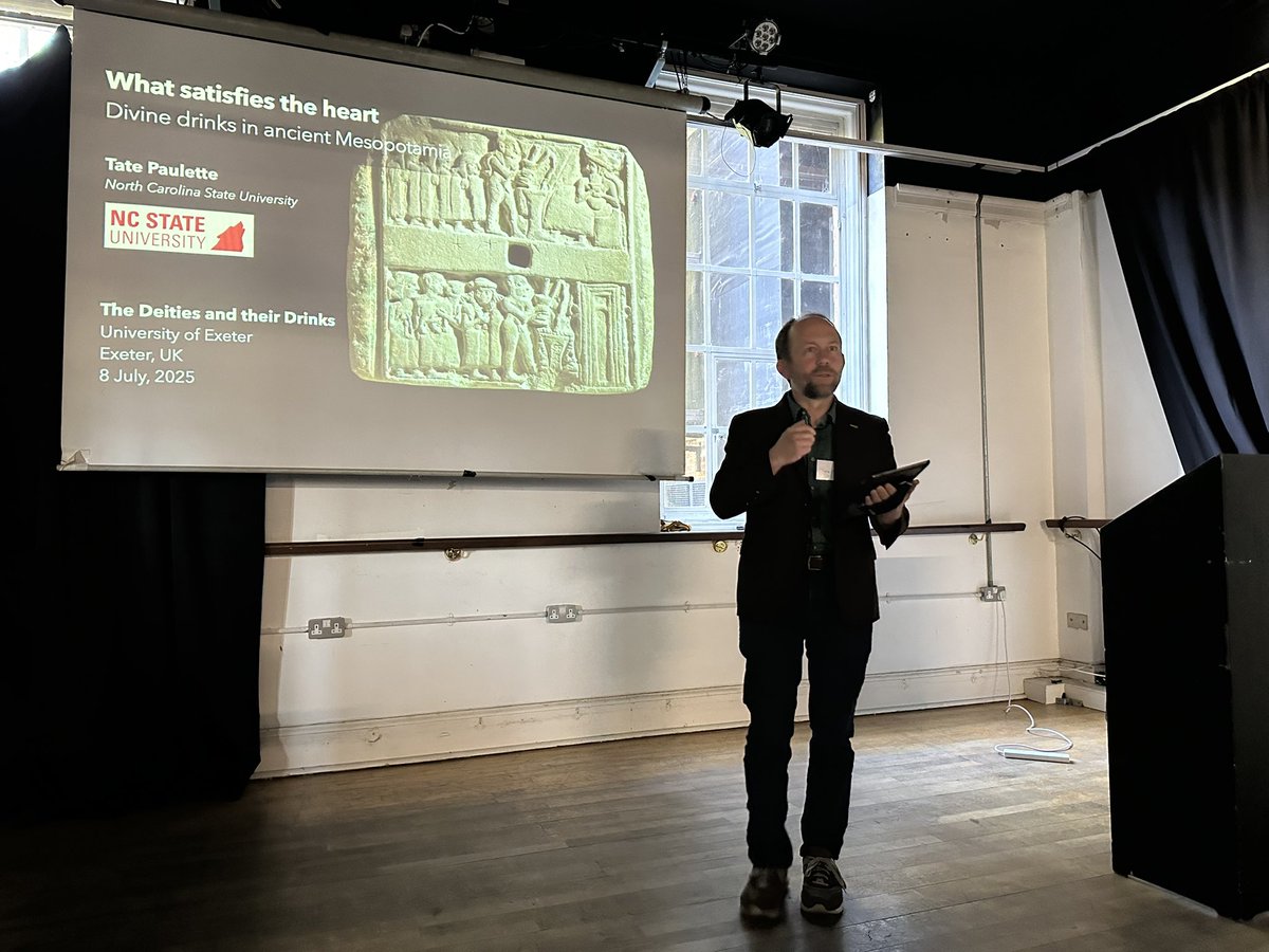 DrJADunne's tweet image. The Deities & Their Drinks Conference that I co-organized with Dr Rebekah Welton and Prof Matthew Wright @UniofExeter Day 1 🍻