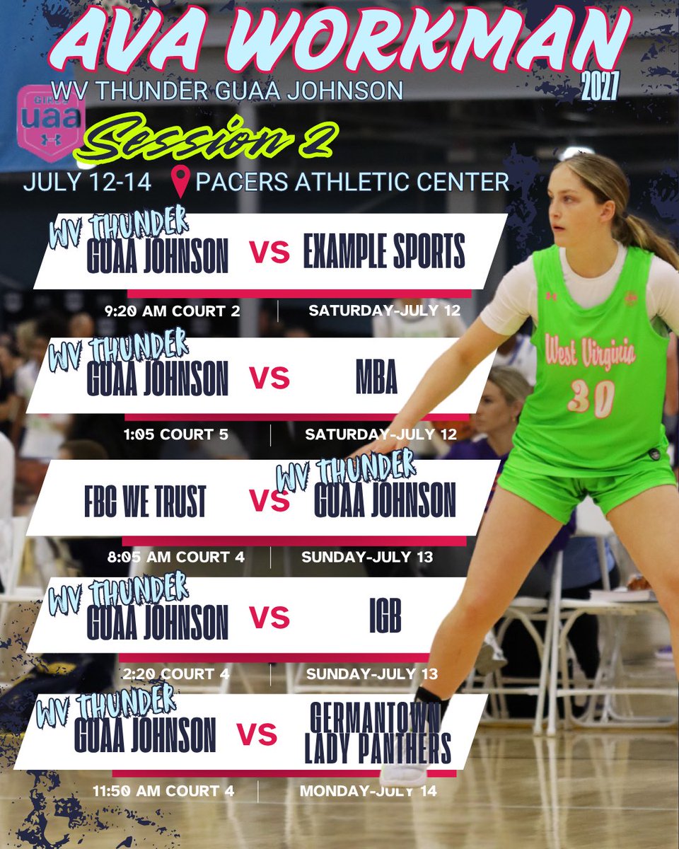 Ava_D_Workman1's tweet image. July is here! 📈🏀
Getting back after it this weekend!!
Come check us out.
@WVThunderUAA @Scottejohnson12 @Brian_Mallory