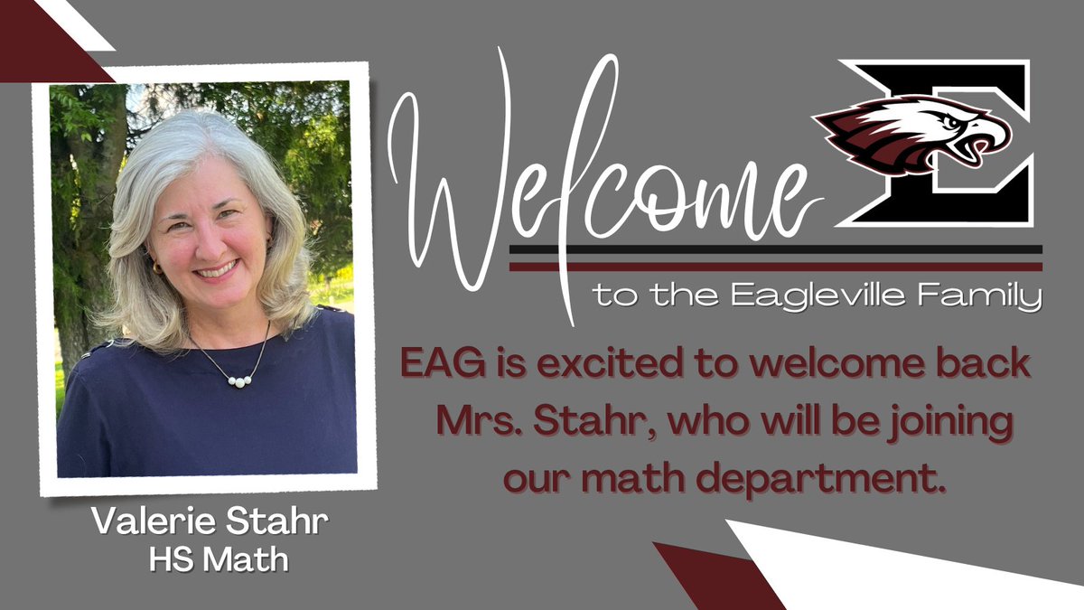 Welcome back Mrs. Stahr! <a href="/Tim_PedigoEAG/">Tim Pedigo</a> <a href="/EAGbrownj/">Jason W Brown</a> <a href="/EAG_LacyTallman/">Lacy Tallman</a>