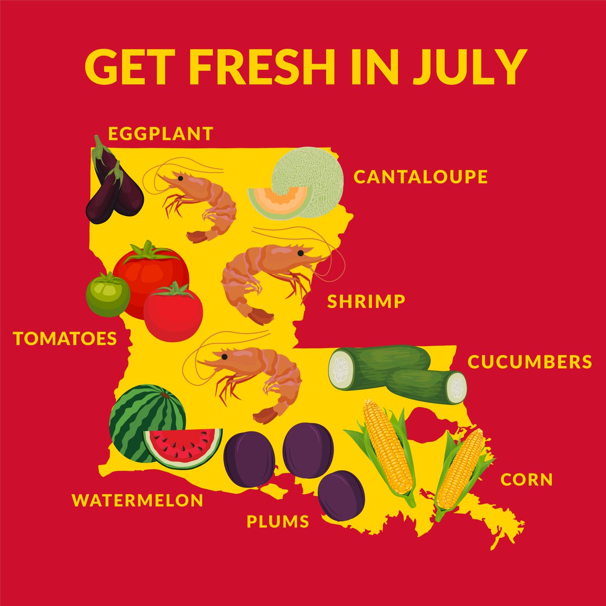 lafishfry's tweet image. Get out there and taste what's fresh in Louisiana this month! 🦐🍅🍉
What's one ingredient you can't live without, @LouisianaEats?