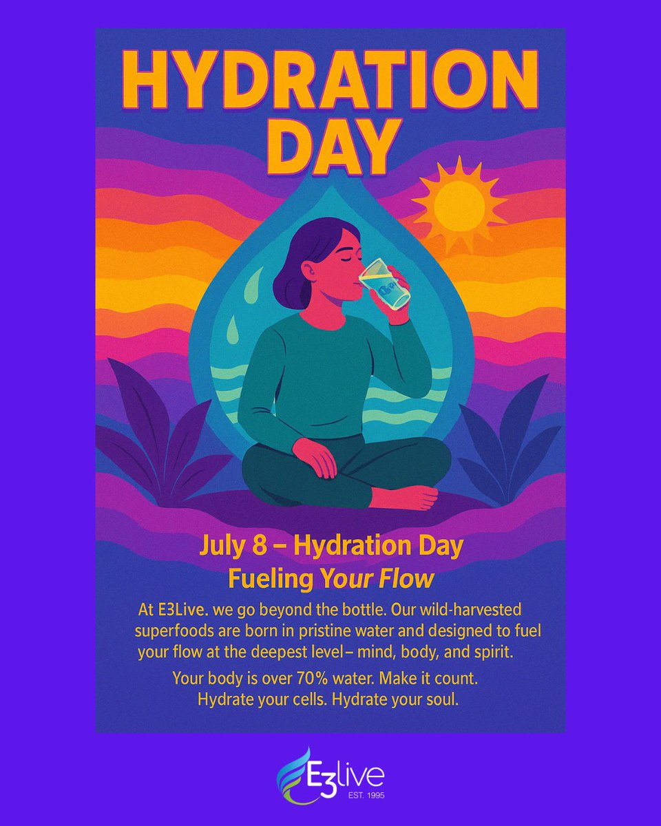 💧Water is life—but hydration is an art.

Today is a celebration of cellular hydration—going beyond just drinking water and truly nourishing the body at a deep, energetic level.

#HydrationDay #FuelYourFlow #E3Live #BlueMajik #BrainON #CellularClarity #WildWaterWisdom