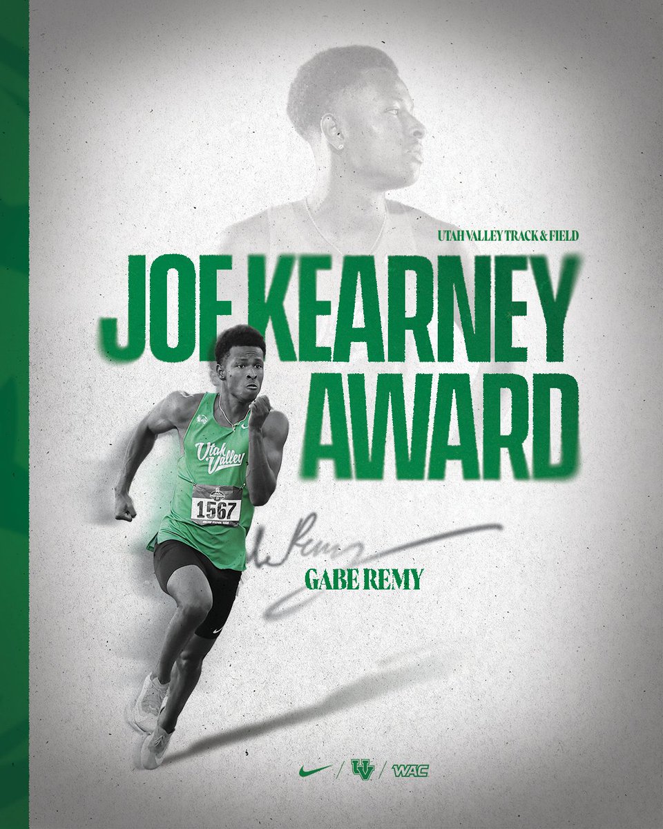 UVU Wolverines (@gouvu) on Twitter photo Congratulations to Gabe Remy on being named the 2024-25 <a href="/WACsports/">The Western Athletic Conference</a> Joe Kearney Award winner!
Gabe won conference titles in three events this season at the WAC Track & Field championships and earned second team All-America honors with the 4x100 team!
#GoUVU | #ValleyForged Congratulations to Gabe Remy on being named the 2024-25 <a href="/WACsports/">The Western Athletic Conference</a> Joe Kearney Award winner!
Gabe won conference titles in three events this season at the WAC Track & Field championships and earned second team All-America honors with the 4x100 team!
#GoUVU | #ValleyForged