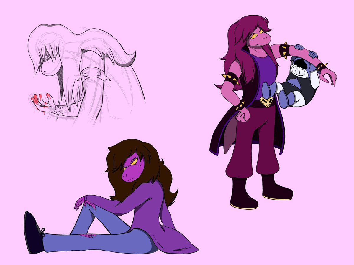 Fearlessdevil17's tweet image. SUSIE 💜💜

Feels like forever since I last drew her!!
I&apos;m loving her character development!!

(Fun Fact: when Deltarune first released, my favorite character was Lancer. but when ch 3 &amp;amp; 4 released, it has now changed to Susie, still love Lancer tho)
#DELTARUNE