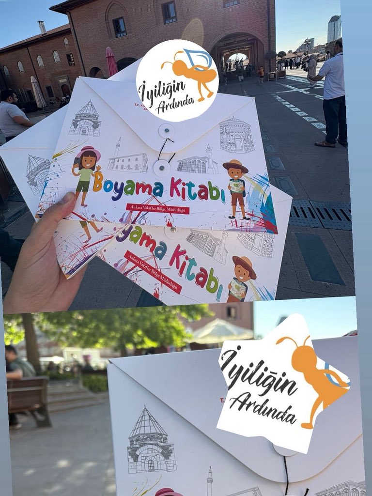 Yarinki_Turkiye's tweet photo. Bu pazar Vakıf Eserleri Boyama Kitapları ve boya kalemleriyle Hacı Bayram’daydık. Minikleri bu hafta da güldürebilmenin mutluluğu ile Hacı Bayram’dan ayrıldık. ✨ https://t.co/FXxy7CrAy5