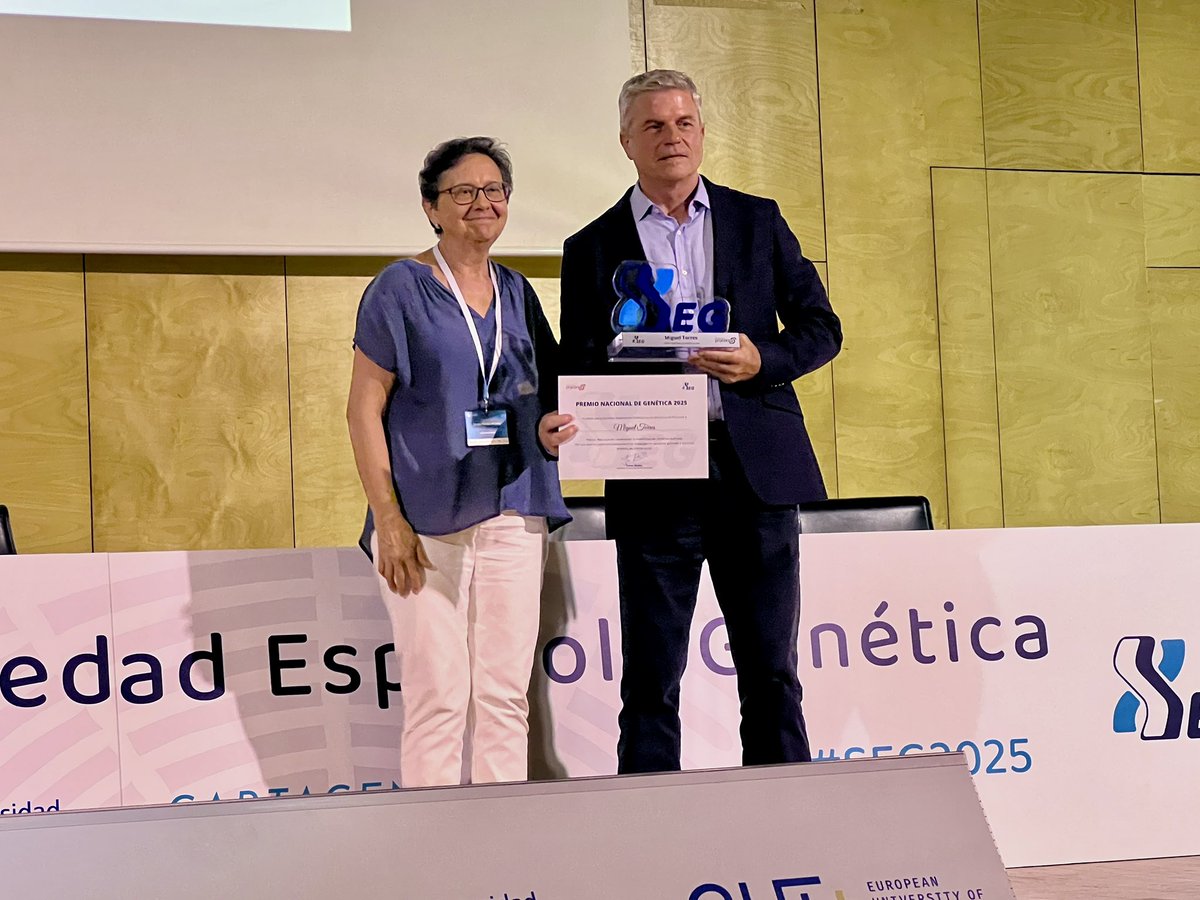 LluisMontoliu's tweet image. El Premio Nacional de Genética en la modalidad de genética #aplicada de la @segenetica se otorga a Miguel Torres investigador principal del @CNIC_CARDIO y referente internacional en genética del desarrollo y en las bases genéticas de la organogénesis y la regeneración.