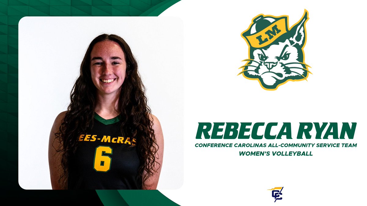 Lees-McRae Athletics (@lmcbobcats) on Twitter photo Lees-McRae women's volleyball student-athlete Rebecca Ryan has been named to the 2024-25 <a href="/ConfCarolinas/">Conference Carolinas</a> All-Community Service Team. Read more ⬇️
📰➡️tinyurl.com/nze2thhn
#BEmore | #GoBobcats Lees-McRae women's volleyball student-athlete Rebecca Ryan has been named to the 2024-25 <a href="/ConfCarolinas/">Conference Carolinas</a> All-Community Service Team. Read more ⬇️
📰➡️tinyurl.com/nze2thhn
#BEmore | #GoBobcats