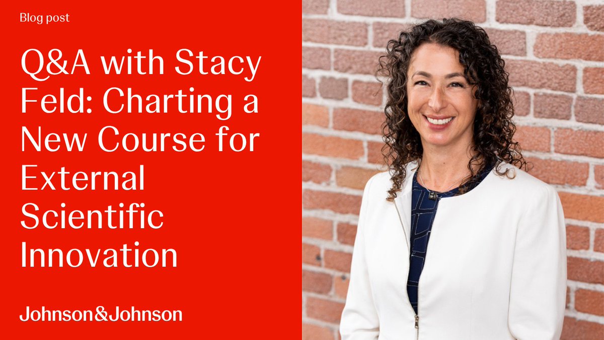 JNJInnovation's tweet image. Get to know Stacy Feld, J&J's Global Head of External Scientific Innovation, and learn more about her path to leadership and vision to advancing early-stage innovations through strategic partnerships in this sit-down Q&A. jji.jnj/45OogOf