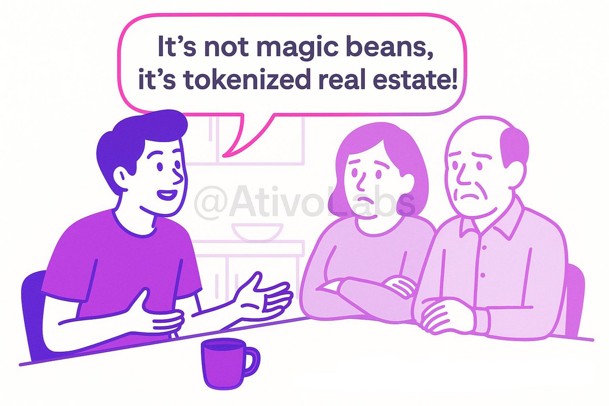 AtivoLabs's tweet image. POV: You explain tokenized real estate to your parents and they still think you’re selling magic beans. 😂 #WAGMI  #Web3Problems #RWA