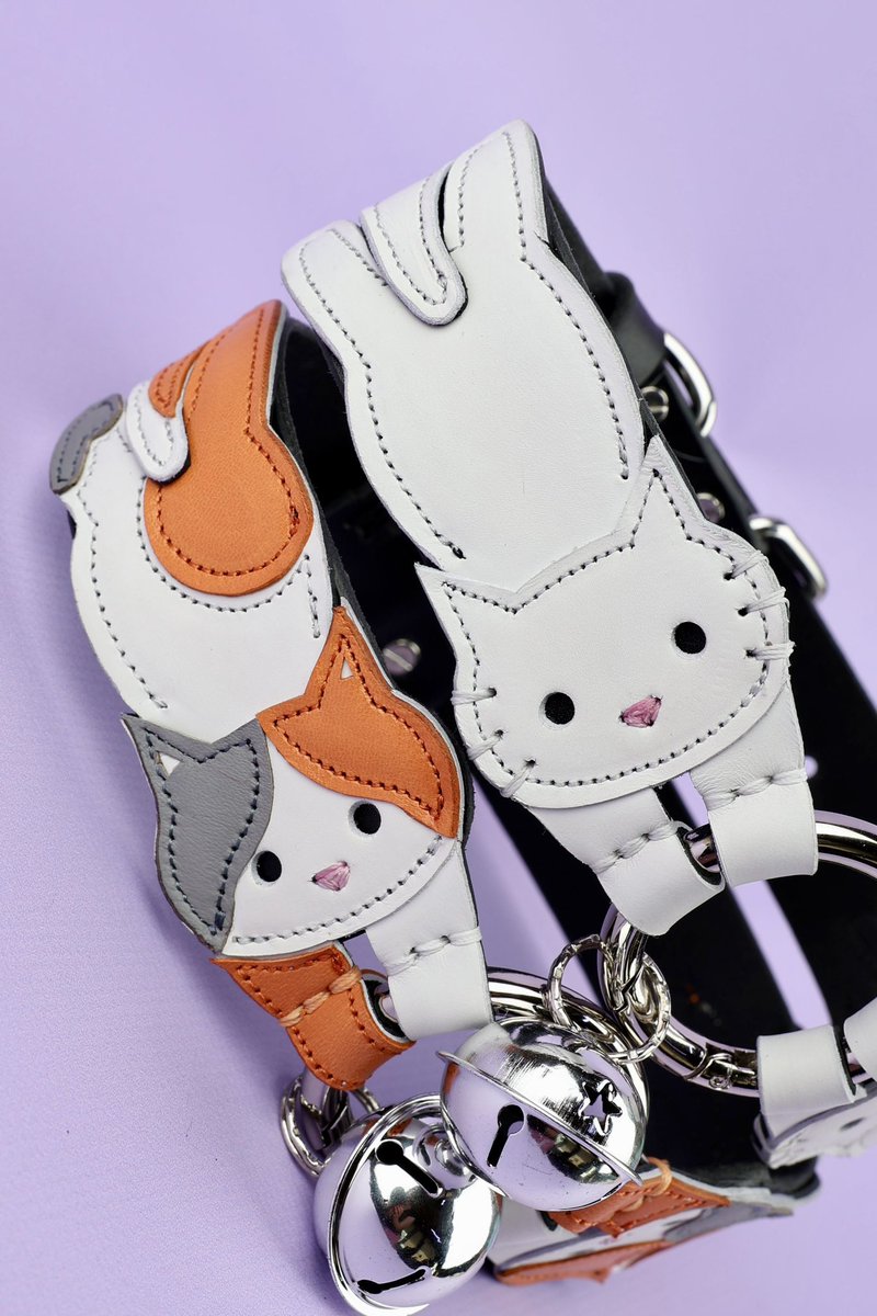 Sigida_plushies's tweet image. Did you know that we have collars with cats? These were made to order. You can buy the same ones on my Etsy. Commissions are open! We can make your collar with any animal to order.