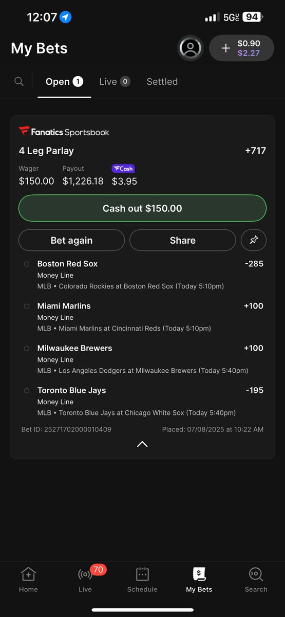 _MKerry's tweet photo. @CodyBrownBets This is what I’m sending tonight 💪🏽 https://t.co/pNELQhKiHn