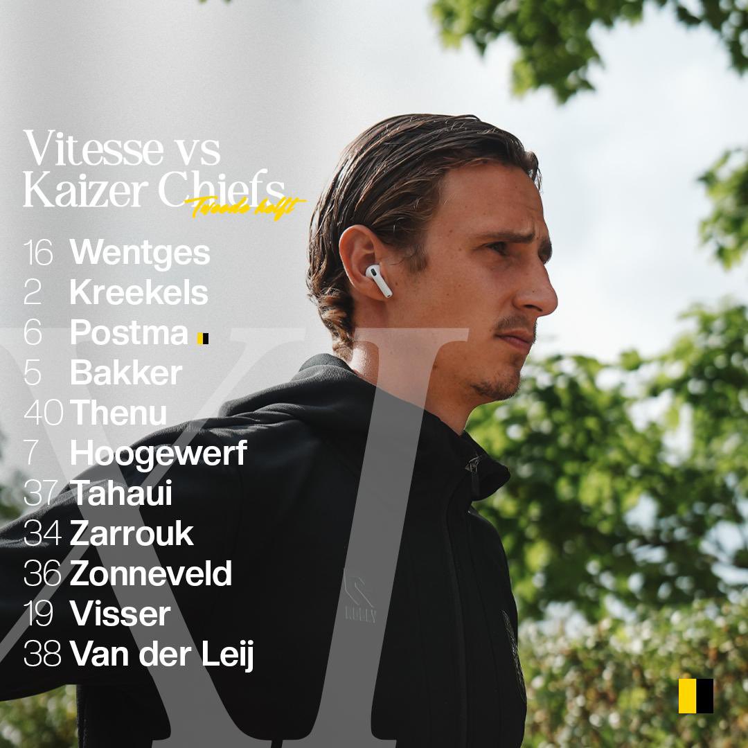 46’ 📋 Opstelling voor de tweede helft. We zijn weer begonnen!