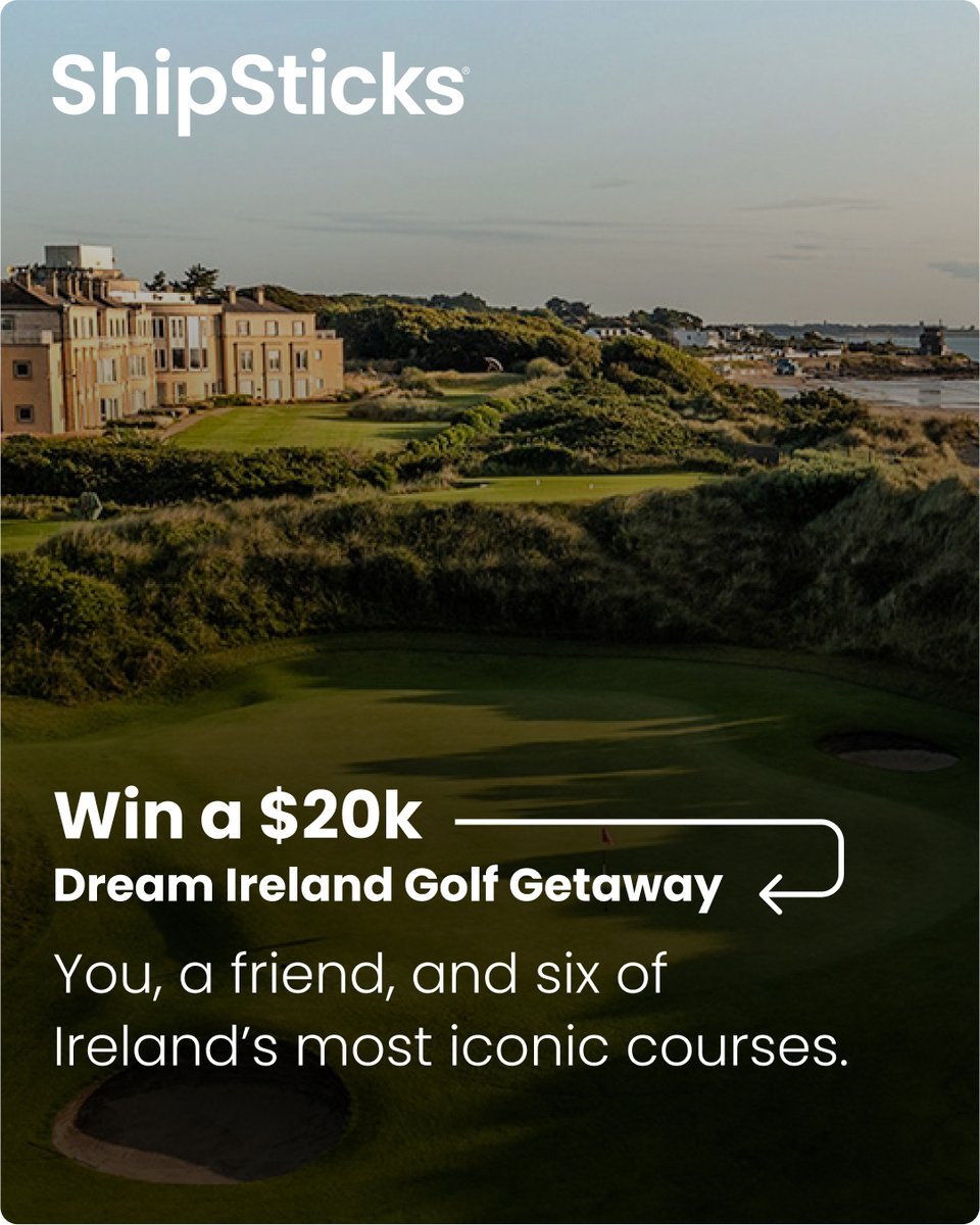 ShipSticks's tweet image. 🚨 REMINDER: Dream Golf Getaway to Ireland ⛳
There’s still time to enter our biggest sweepstakes yet.
🏆 Grand Prize: 3 winners will win a golf trip for 2 to Ireland
To Enter click the link in our bio and submit your email on the sweepstakes page. No purchase necessary.