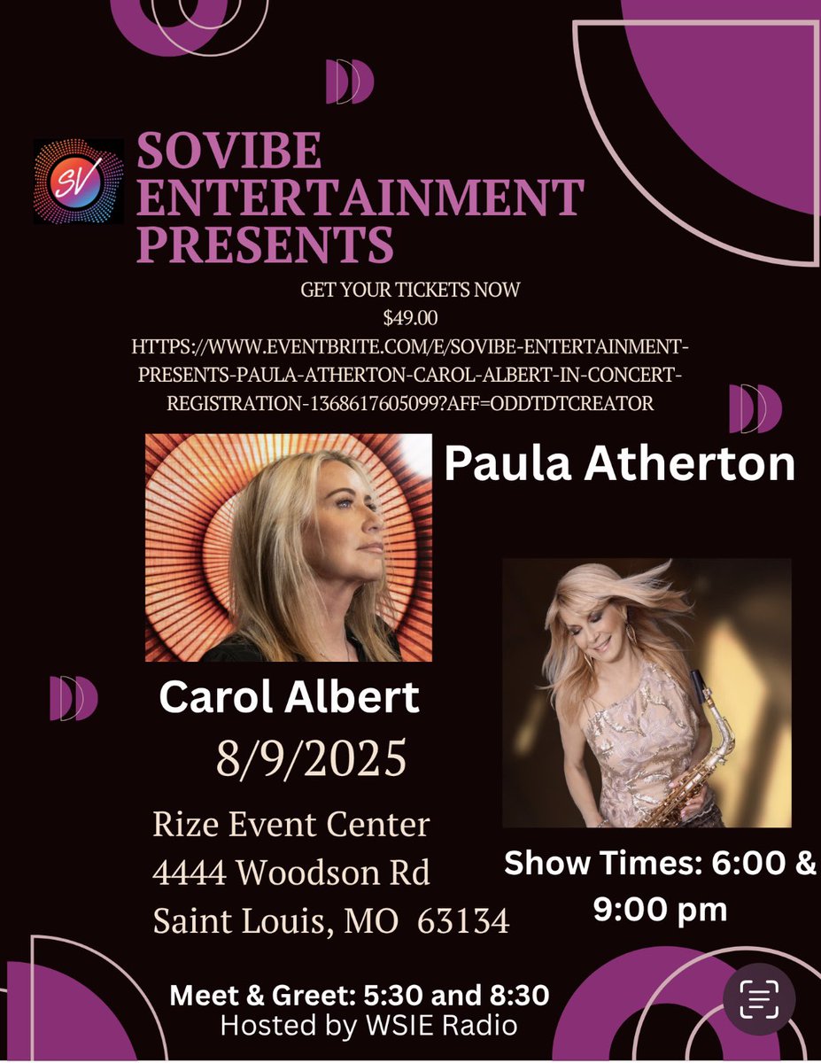 Please join pianist/ composer Carol Albert &amp; I at the Rize event Center in St. Louis!  You’ve heard us on WSIE, now come meet us &amp; hear us play live! You don’t want to miss this! tix and info:
lnkd.in/efEdduzF
#womeninjazz #jazzinstlouis #jazzinmissouri #contemporaryjazz