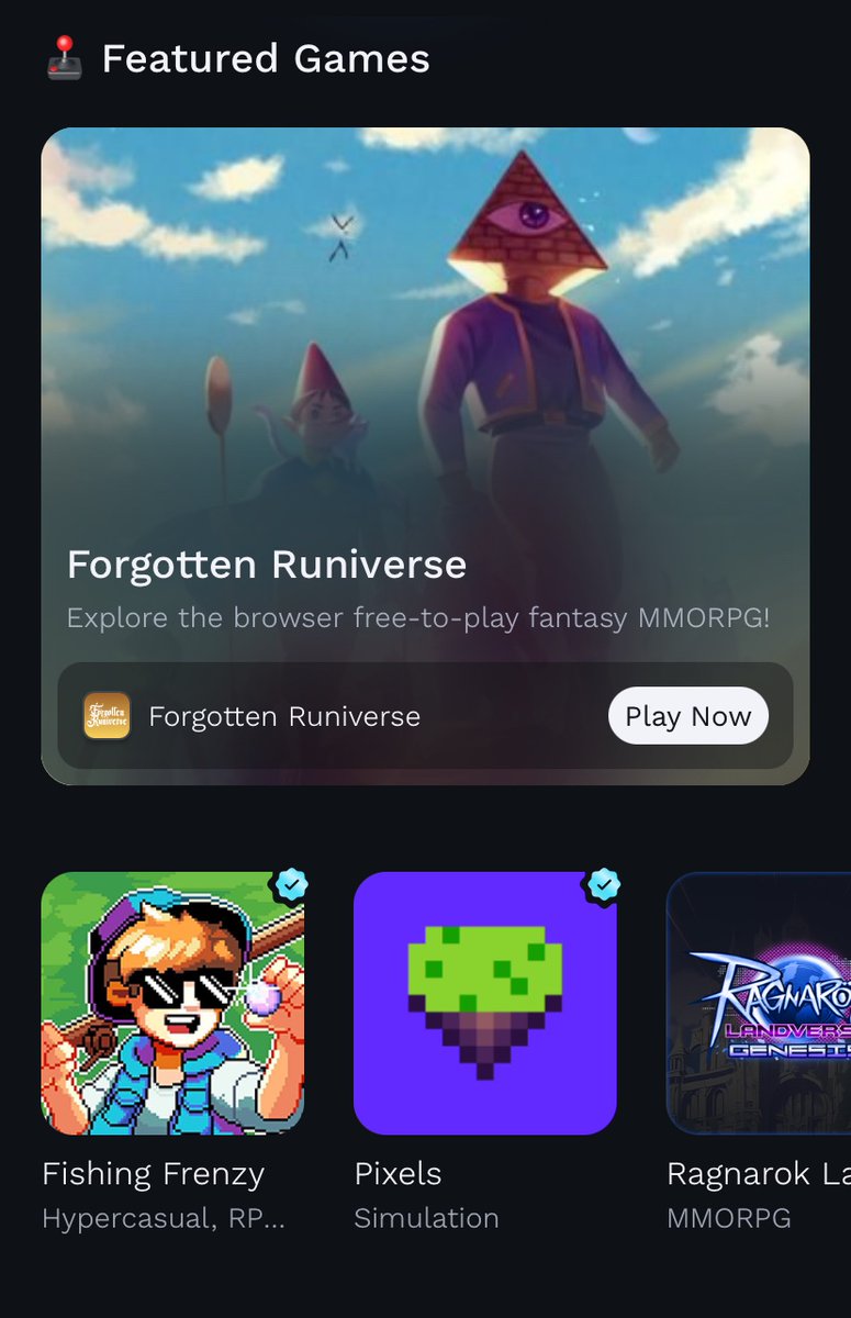 RoninRadio (@theroninradio) on Twitter photo Bored?
You can try any of these games
<a href="/LumiterraGame/">Lumiterra</a>
<a href="/RuniverseGame/">The Forgotten Runiverse</a>
<a href="/AngryDynomites/">Angry Dynomites Lab 🦖</a>
<a href="/pixels_online/">Pixels</a>
<a href="/FishingFrenzyCo/">Fishing Frenzy</a>
<a href="/ROL_Genesis/">Ragnarok Landverse: Genesis</a>
<a href="/SabongSaga/">Sabong Saga</a>
<a href="/PixelHeroesMMO/">Pixel Heroes Adventure</a>
<a href="/Moku_HQ/">Moku✨</a> Moki Pochi Attack
<a href="/PlayCalamity/">Calamity</a>
<a href="/AxieInfinity/">Axie Infinity</a>
<a href="/ZeeverseGame/">Zeeverse</a>
<a href="/ApeironNFT/">Apeiron</a>
All available to play now Bored?
You can try any of these games
<a href="/LumiterraGame/">Lumiterra</a>
<a href="/RuniverseGame/">The Forgotten Runiverse</a>
<a href="/AngryDynomites/">Angry Dynomites Lab 🦖</a>
<a href="/pixels_online/">Pixels</a>
<a href="/FishingFrenzyCo/">Fishing Frenzy</a>
<a href="/ROL_Genesis/">Ragnarok Landverse: Genesis</a>
<a href="/SabongSaga/">Sabong Saga</a>
<a href="/PixelHeroesMMO/">Pixel Heroes Adventure</a>
<a href="/Moku_HQ/">Moku✨</a> Moki Pochi Attack
<a href="/PlayCalamity/">Calamity</a>
<a href="/AxieInfinity/">Axie Infinity</a>
<a href="/ZeeverseGame/">Zeeverse</a>
<a href="/ApeironNFT/">Apeiron</a>
All available to play now