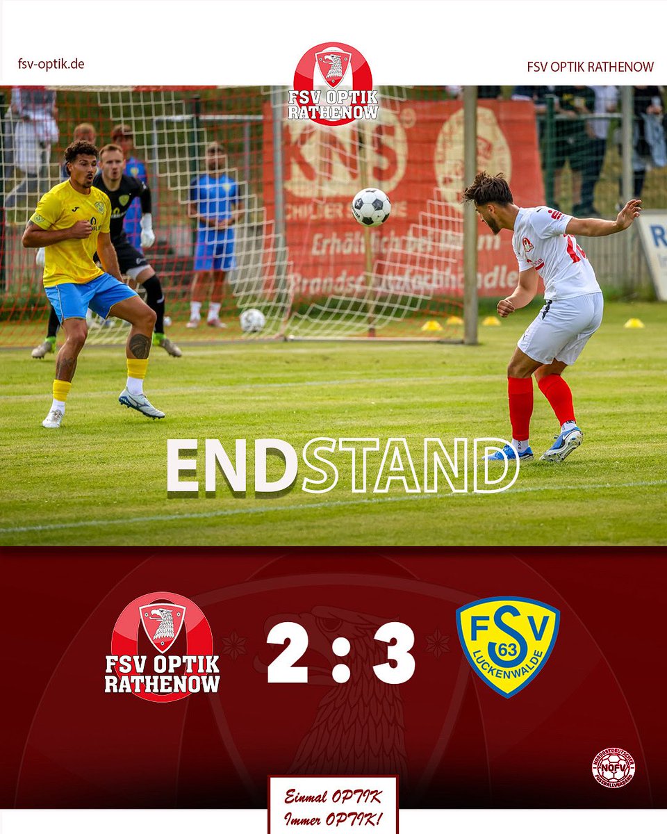 Schade! Im #Test unterliegen wir dem Regionalligisten FSV Luckenwalde knapp mit 2:3. Der nächste Test steht am #Samstag gegen die U19 vom BAK an.