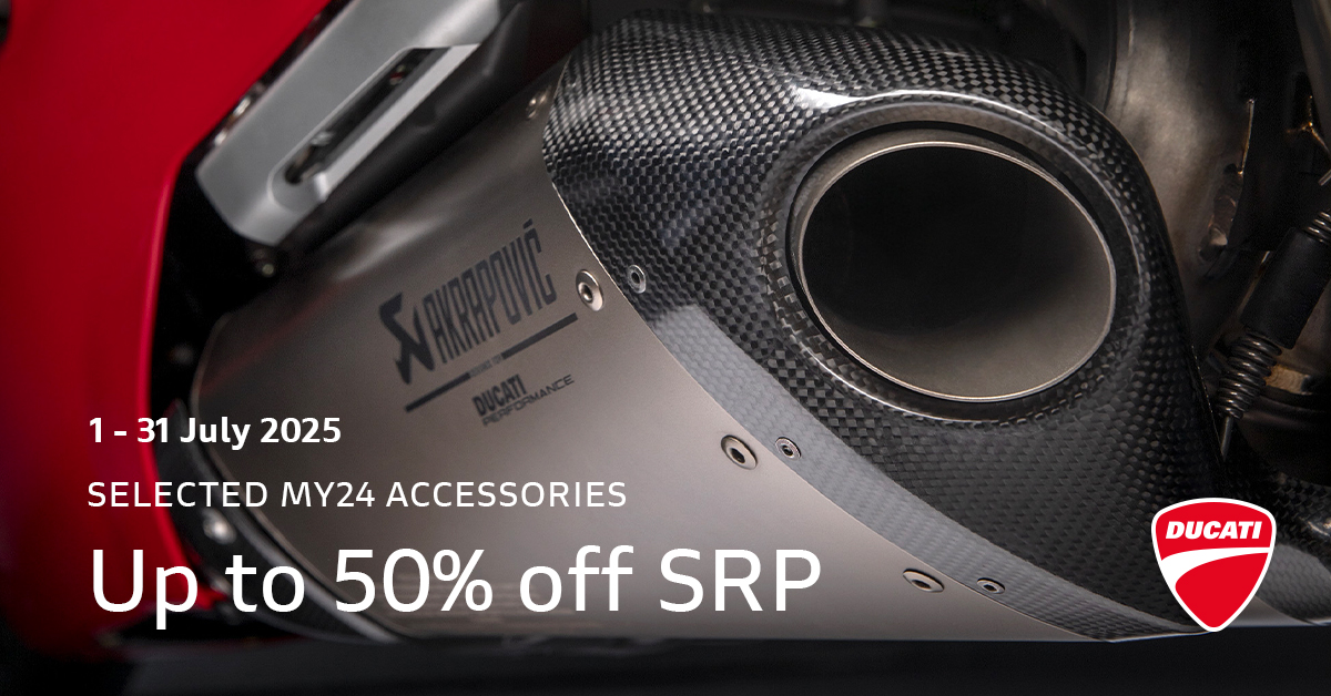 Double your fun for half the price with this limited time offer on selected MY24 accessories: ducati.com/gb/en/current-…