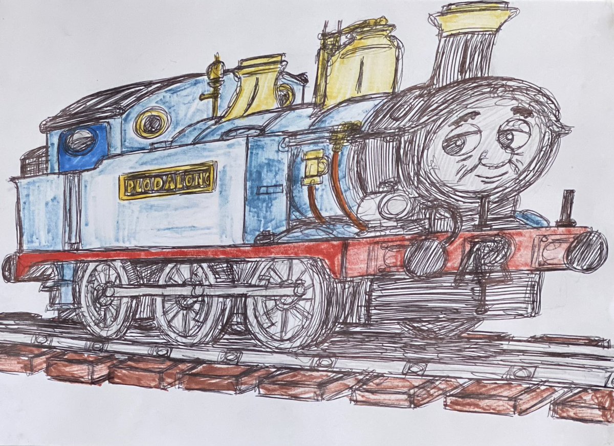 Liamsexton131's tweet photo. Plodalong from the Chuffalong books reimagined as a Thomas character, and the basis I chose for him (Midland Railway 2441 Class)
#thomasandfriends #chuffalong #plodalong #drawing https://t.co/LDjdigfq9i