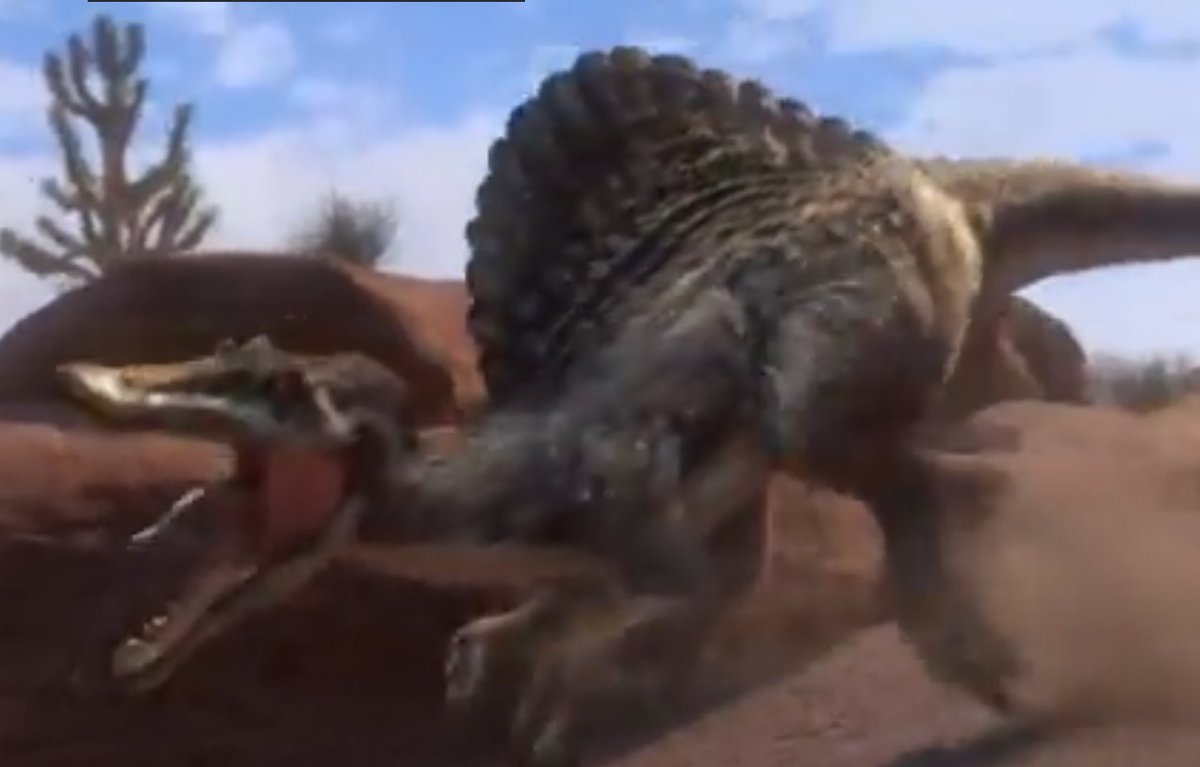 why did they make camp cretacous spino jaw open so weirdly wide, it looks so unatural, no wonder the nublar 6 crew was scared, I would be too if I saw this.