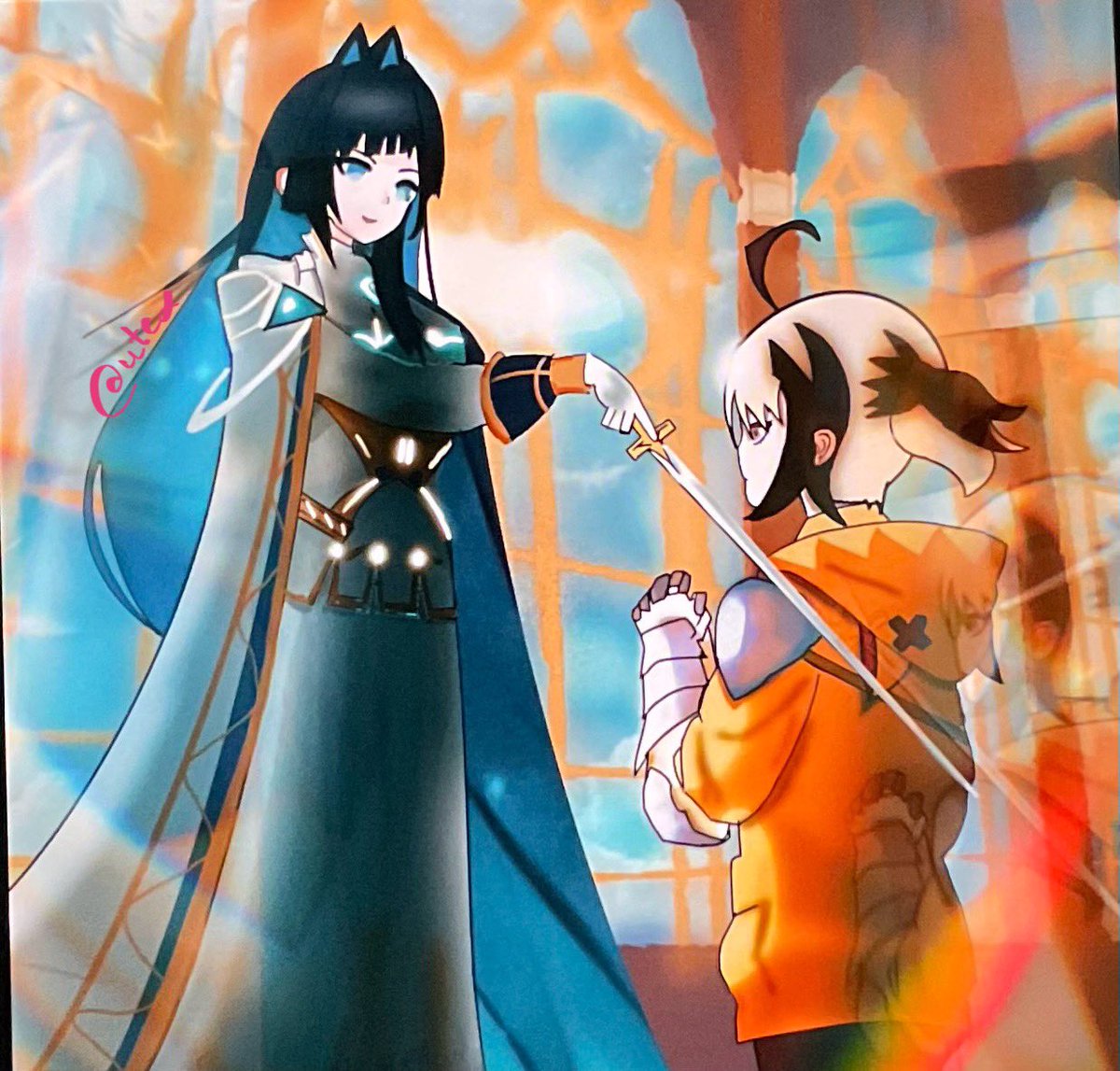 ut_ex_'s tweet image. KNIGHTING OF SIR ‘GONATHAN WITH A G’ by QUEEN TAMMY

#クロニーラ #kronillust #kronii #kroniijokes #HololiveEN #hololive #rkggk