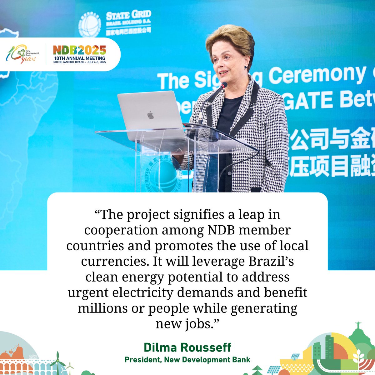 NDB is considering financing the Project in Chinese renminbi, with an  estimated amount of RMB 2,150 million (~USD 300 million). 