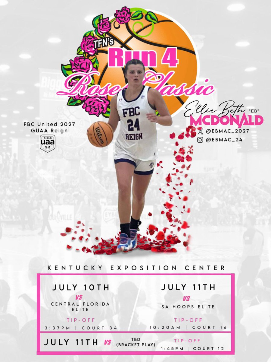 Ellie McDonald (@ebmac_2027) on Twitter photo Run for Roses schedule! Looking forward to playing!
<a href="/2027Fbcreign/">FBC Reign 2027 GUAA</a> <a href="/rfvann24/">Rachel Vann</a> <a href="/CoachVann35/">Justin Vann</a> <a href="/LHSDevilettes/">Lebanon Devilettes</a> <a href="/coachbarrett32/">Cory Barrett M.S.E. Educational Leadership</a> Run for Roses schedule! Looking forward to playing!
<a href="/2027Fbcreign/">FBC Reign 2027 GUAA</a> <a href="/rfvann24/">Rachel Vann</a> <a href="/CoachVann35/">Justin Vann</a> <a href="/LHSDevilettes/">Lebanon Devilettes</a> <a href="/coachbarrett32/">Cory Barrett M.S.E. Educational Leadership</a>