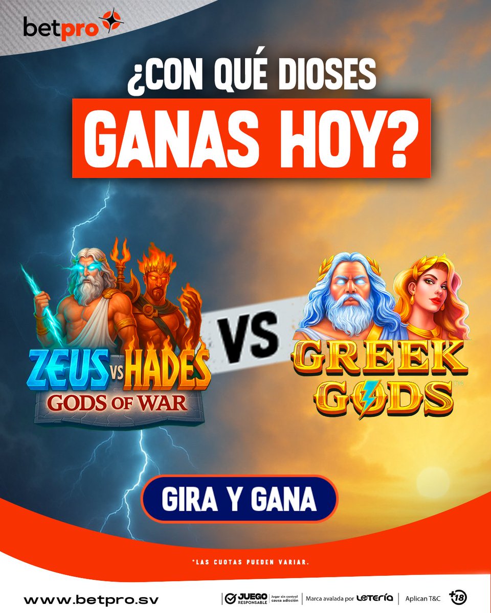 betpro_sv's tweet image. ⚔️🔥 Dos titanes, una decisión divina… ¿Te vas con la furia de Gods of War o con la gloria de Greek Gods? 🎰 Juega ahora y deja que los dioses te premien.
#CasinoBetpro #DuelosDivinos #GodsOfWar #GreekGods #JuegaYDecide
