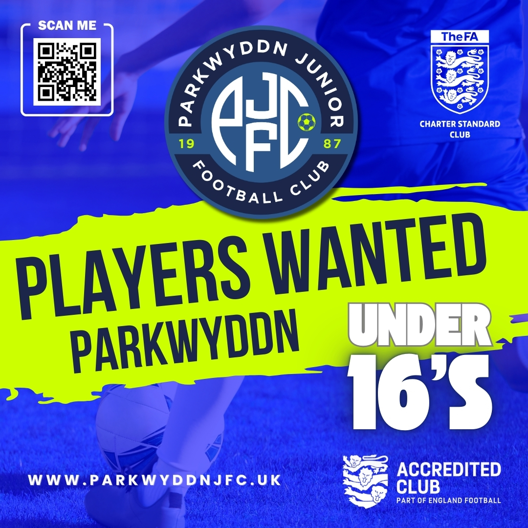 ⚽️ Players Wanted!
Parkwyddn JFC U16s are looking for new players to join immediately for the 25 / 26 season! 🟡⚫

📍 Eccles based
🗓️ Join Immediately – Pre-season starts now!

DM us or contact: pwjfctreasurer@gmail.com
#U16sFootball #Salford #GrassrootsFootball